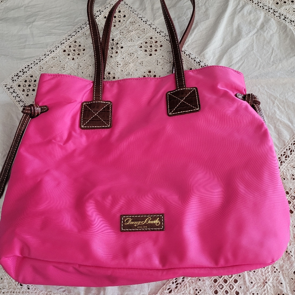Dooney & Bourke Pink Tote with Leather Accents
